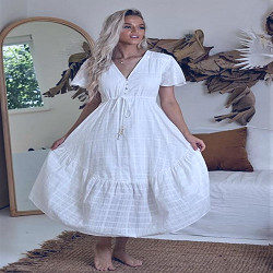 White Boho Maxi Dress | Buy Bohemian Dresses Online | Modella